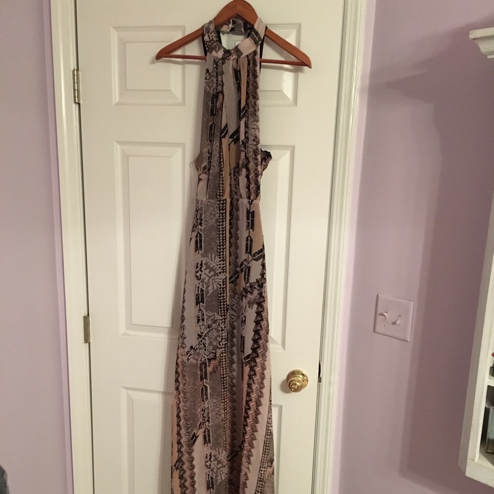 Long halter top dress